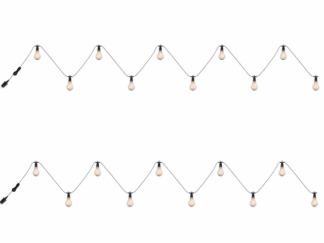 2 x 15 meter sfeervolle led lichtketting warm wit - afbeelding 7 van  10