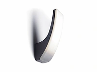 2 x 15w led wandlamp gebogen design zand zwart warm wit waterdicht - afbeelding 1 van  5