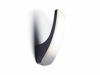 2 x 15w led wandlamp gebogen design zand zwart warm wit waterdicht - afbeelding 1 van  5