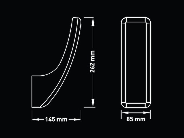 2 x 15w led wandlamp gebogen design zand zwart warm wit waterdicht - afbeelding 6 van  7