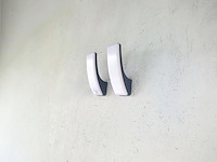 2 x 15w led wandlamp gebogen zand zwart warm wit met sensor waterdicht - afbeelding 2 van  5