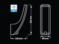 2 x 15w led wandlamp gebogen zand zwart warm wit met sensor waterdicht - afbeelding 4 van  5