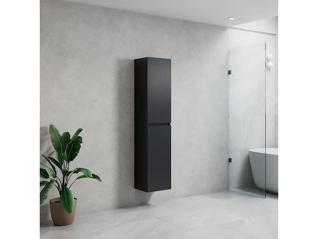 2 x 160cm design kolomkast zwart eik - afbeelding 1 van  2
