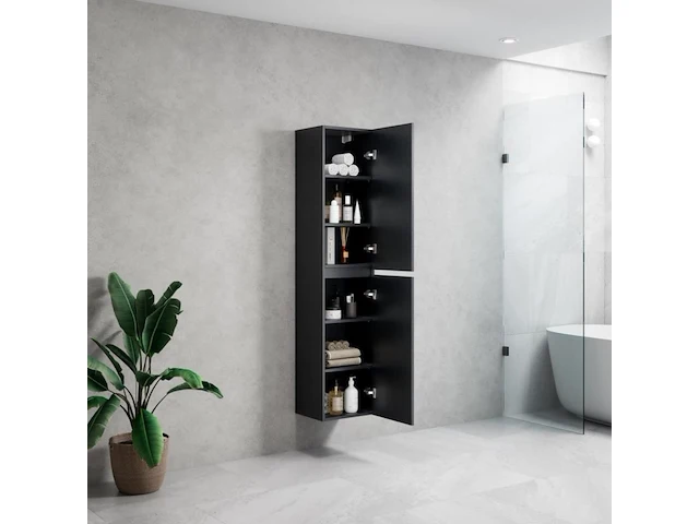 2 x 160cm design kolomkast zwart eik - afbeelding 2 van  2