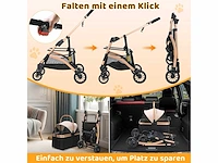 2 x 2-in-1 hondenwagen, opvouwbare kattenbuggy - afbeelding 2 van  8