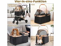 2 x 2-in-1 hondenwagen, opvouwbare kattenbuggy - afbeelding 3 van  8