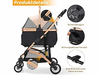 2 x 2-in-1 hondenwagen, opvouwbare kattenbuggy - afbeelding 4 van  8