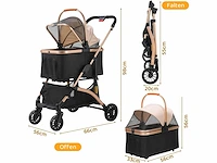 2 x 2-in-1 hondenwagen, opvouwbare kattenbuggy - afbeelding 7 van  8