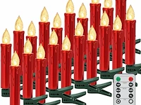 2 x 20 stuks ledkerstboomkaarsen - afbeelding 1 van  5