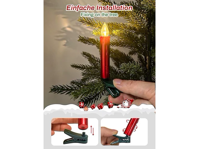 2 x 20 stuks ledkerstboomkaarsen - afbeelding 2 van  5