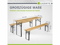 2 x 3-delige en inklapbare biertentset 170x46x77 cm - afbeelding 2 van  3