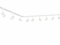 2 x 3 meter railsysteem met 9x railspot gu10 fitting wit - afbeelding 2 van  9