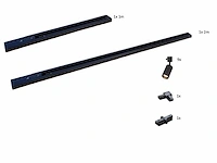 2 x 3 meter railsysteem met 9x railspot gu10 fitting - afbeelding 4 van  7
