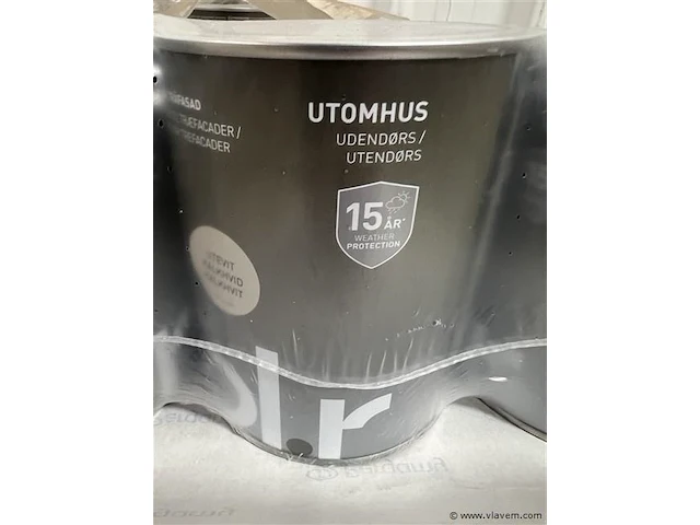 2 x 3 potten verf, aan 1 l. per pot, kalkhvit - afbeelding 3 van  4