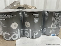 2 x 3 potten verf, aan 1 l. per pot, kalkhvit - afbeelding 2 van  4