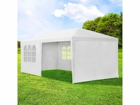 2 x 3x6 m partytent met 6 verwijderbare zijwanden en dak - afbeelding 1 van  4