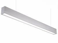 2 x 40w led 120cm linear design hanglamp met 3 kleur licht switch wit - afbeelding 1 van  6