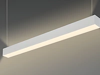 2 x 40w led 120cm linear design hanglamp met 3 kleur licht switch wit - afbeelding 3 van  6