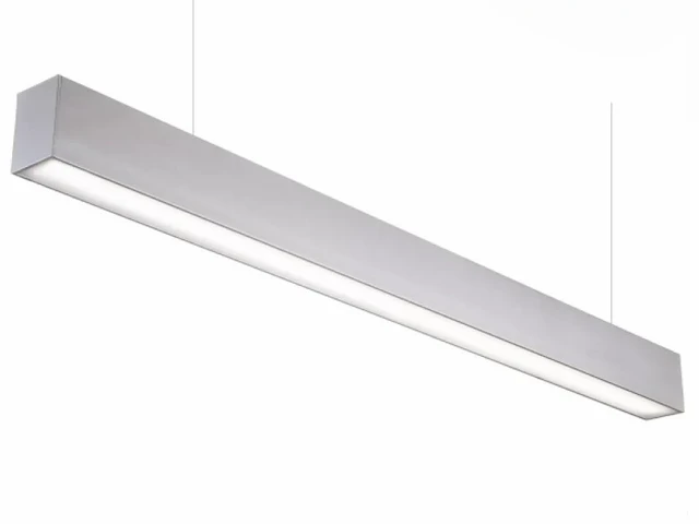 2 x 40w led 120cm linear design hanglamp met 3 kleur licht switch wit - afbeelding 1 van  6
