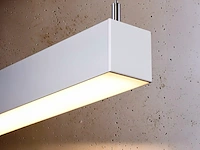 2 x 40w led 120cm linear design hanglamp met 3 kleur licht switch wit - afbeelding 2 van  6