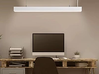 2 x 40w led 120cm linear design hanglamp met 3 kleur licht switch wit - afbeelding 5 van  6