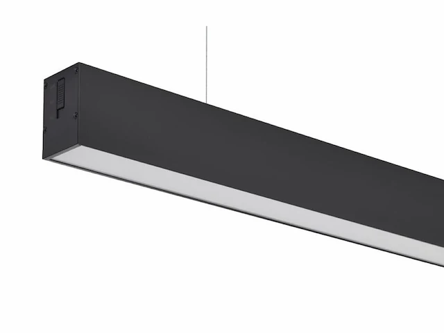 2 x 40w led 120cm linear hanglamp 3 kleur licht switch zwart - afbeelding 3 van  7