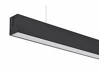 2 x 40w led 120cm linear hanglamp 3 kleur licht switch zwart - afbeelding 3 van  7