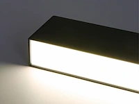 2 x 40w led 120cm linear hanglamp 3 kleur licht switch zwart - afbeelding 5 van  7