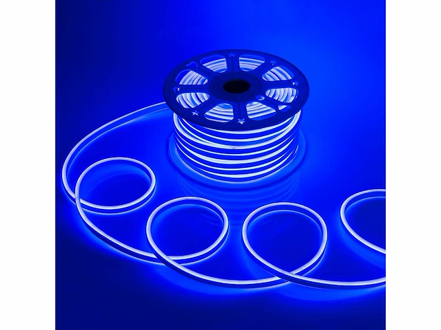 2 x 50 meter monochrome blauwe neon led strip - afbeelding 1 van  5