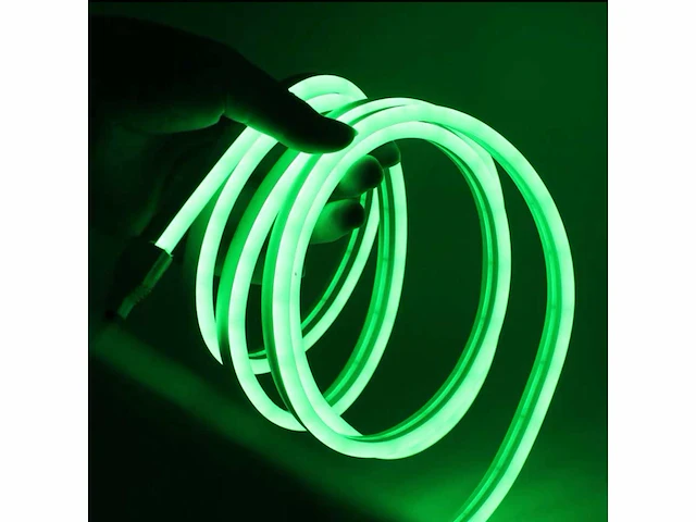 2 x 50 meter monochrome groene neon led strip - afbeelding 5 van  5