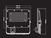 2 x 50w 3000k led breedstralers met sensor en lens waterdicht - afbeelding 2 van  3
