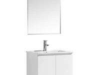 2 x 60cm badkamermeubelset mdf - kleur: mat wit - afbeelding 2 van  6