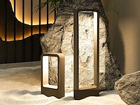 2 x 7w led zand zwart tuinlamp 60cm warm wit - afbeelding 5 van  8