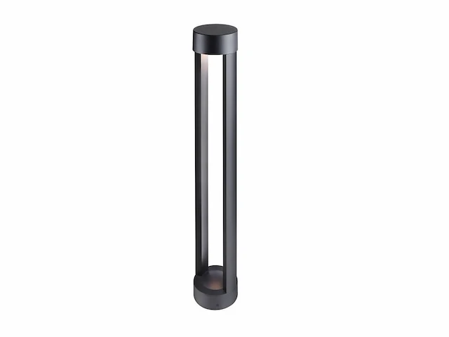 2 x 7w led zand zwart tuinlamp cilinder 60cm warm wit - afbeelding 1 van  8