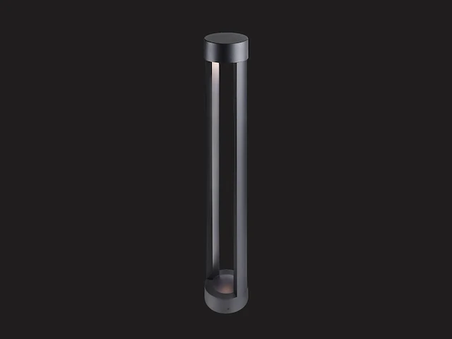 2 x 7w led zand zwart tuinlamp cilinder 60cm warm wit - afbeelding 4 van  8