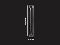 2 x 7w led zand zwart tuinlamp cilinder 60cm warm wit - afbeelding 7 van  8
