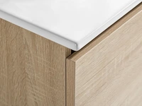 2 x 80cm badkamermeubelset mdf - kleur: wit eik - afbeelding 5 van  6