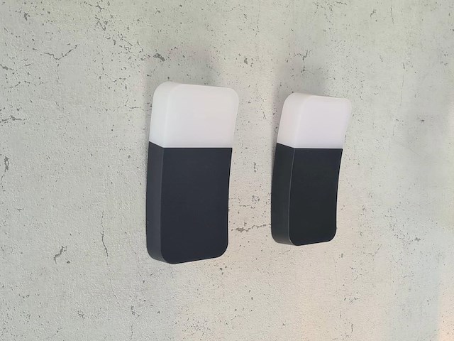 2 x 9.5w led wandlamp gebogen zand zwart warm wit waterdicht - afbeelding 5 van  7