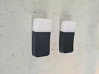 2 x 9.5w led wandlamp gebogen zand zwart warm wit waterdicht - afbeelding 5 van  7