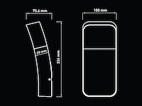 2 x 9.5w led wandlamp gebogen zand zwart warm wit waterdicht - afbeelding 6 van  7