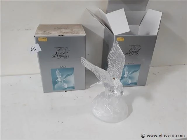 2 x adelaar cristal d'arques france - afbeelding 1 van  2