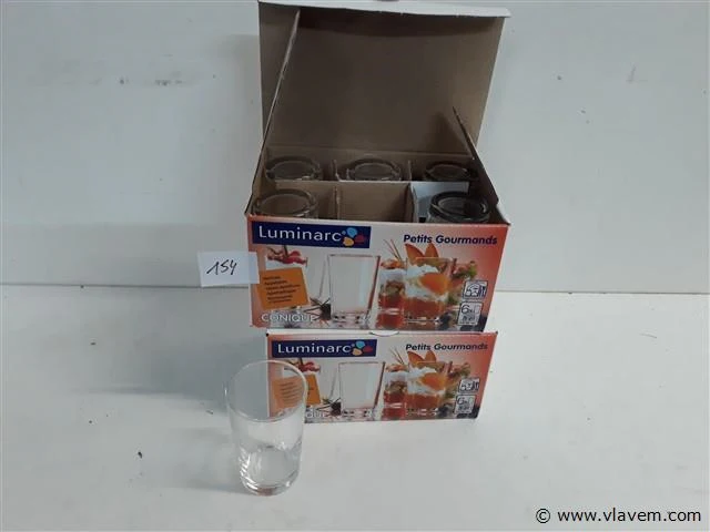 2 x apero glaasjes 6 stuks 8cl - afbeelding 1 van  2