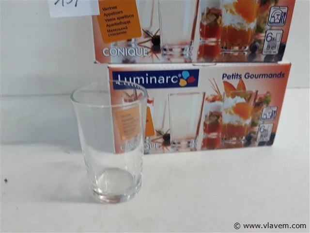 2 x apero glaasjes 6 stuks 8cl - afbeelding 2 van  2