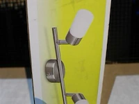 2 x armatuur voorzien van 2 ledspots aluminium - afbeelding 1 van  2