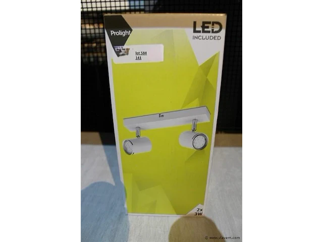 2 x armatuur voorzien van 2 ledspots kleur wit - afbeelding 1 van  2