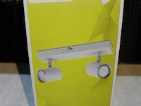 2 x armatuur voorzien van 2 ledspots kleur wit - afbeelding 1 van  2