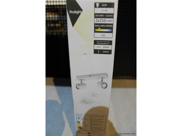 2 x armatuur voorzien van 2 ledspots kleur wit - afbeelding 2 van  2