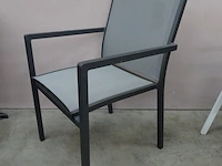2 x azur alu stapelstoel bari charcoal mat - afbeelding 1 van  3