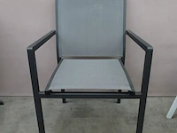 2 x azur alu stapelstoel bari charcoal mat - afbeelding 2 van  3
