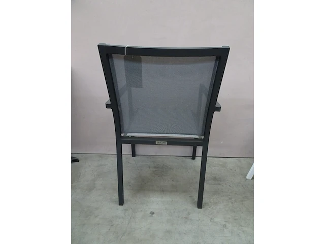2 x azur alu stapelstoel bari charcoal mat - afbeelding 3 van  3